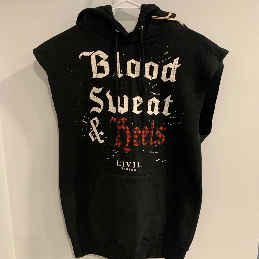 CivilβRegime Blood Sweat & Heels Black Hoodie
